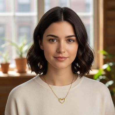 Gold-Plated Heart-Shaped Necklace